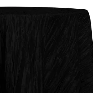 1pc - Accordion Taffeta Table Linen 90" Round  - Black