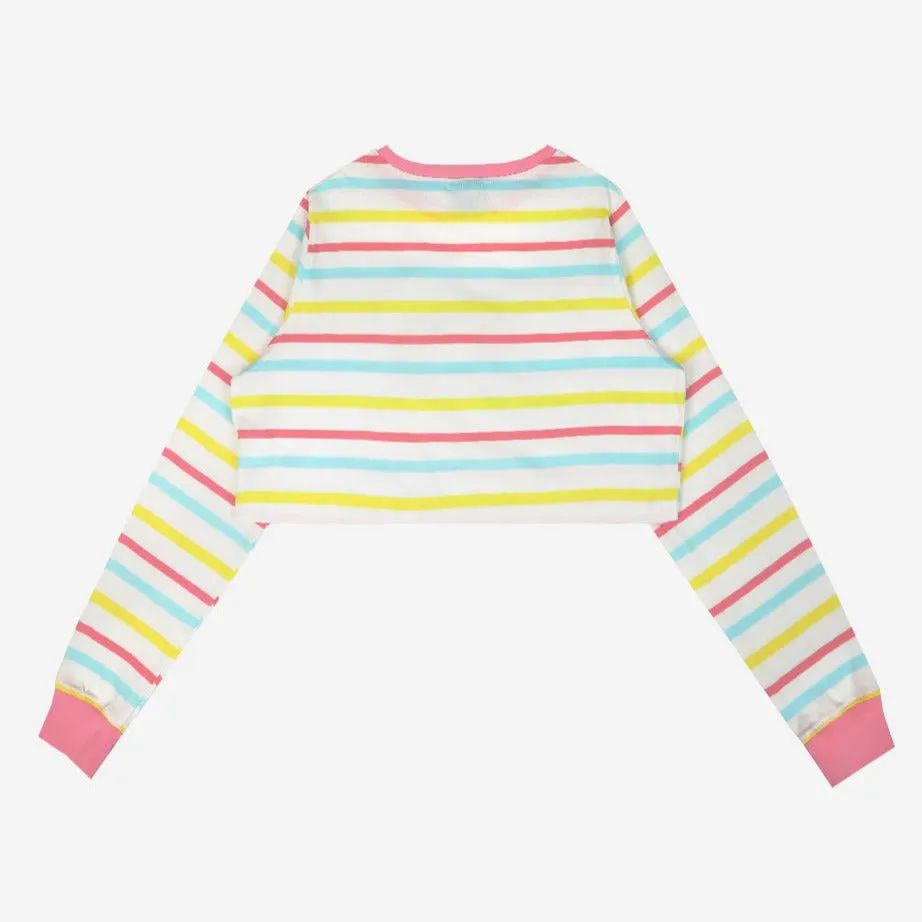 Cinnamoroll x Dumbgood Striped Crop Longsleeve