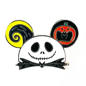 Disney DLR Jack Skellington Hidden Mickey Ear Hats Disneyland 2024 Pin