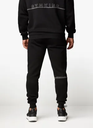 Gym King Outline Print Jogger - Black