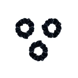 Little Black Dress Velvet Scrunchies 3-Pack